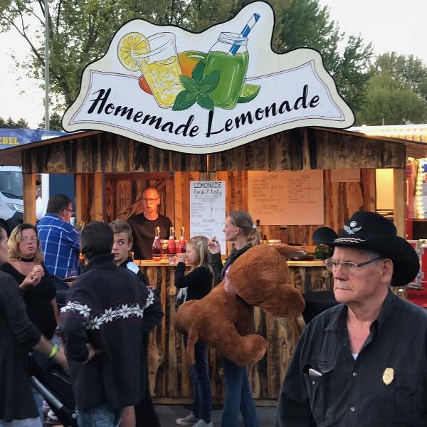 Homemade Lemonade in Holzhütte